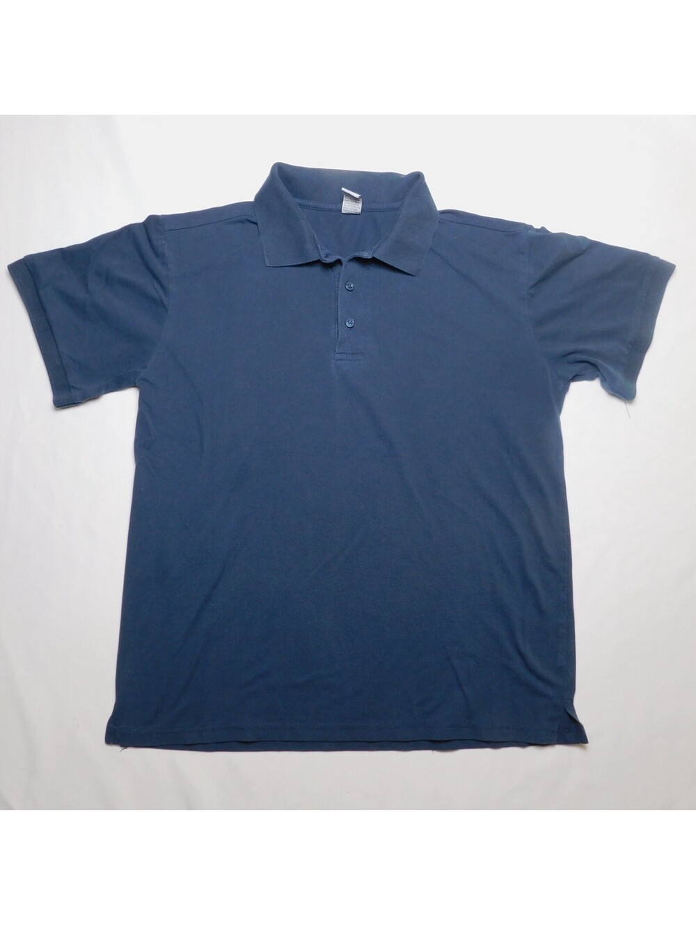 Meijer Brand Men's Navy Blue Short Sleeve Collared Polo Shirt Size Large L